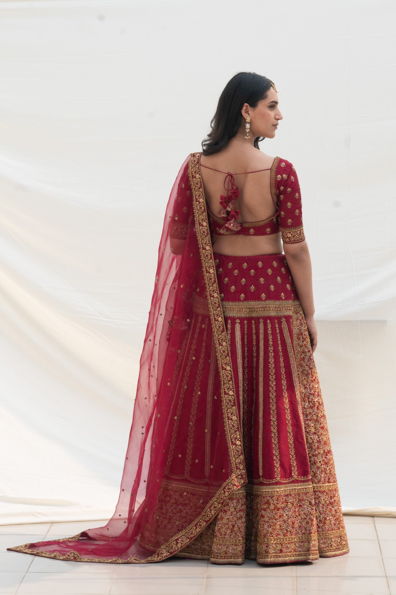 SCARLET RED LEHENGA
